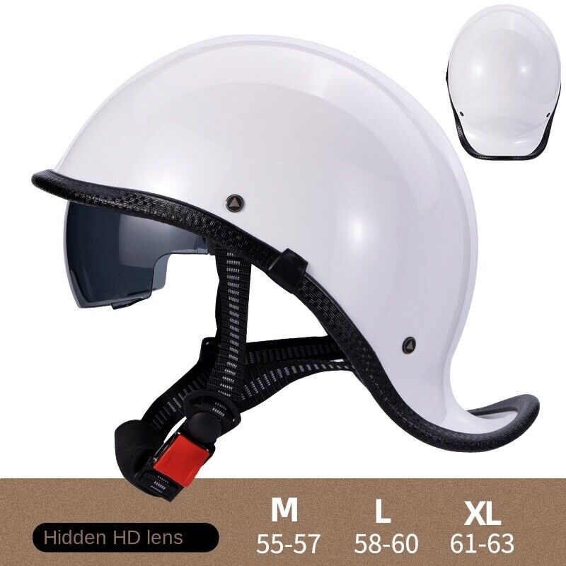 Unisex Motorcycle Helmet Vintage Half Helmet Men Women Scoop Helmet Xmas Gift