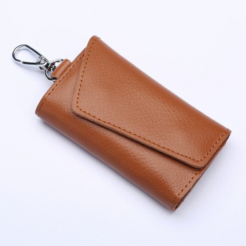 Men Women Car Key Keychain Key Bag Holder Pouch Leather Unisex Key Bag Small Bag