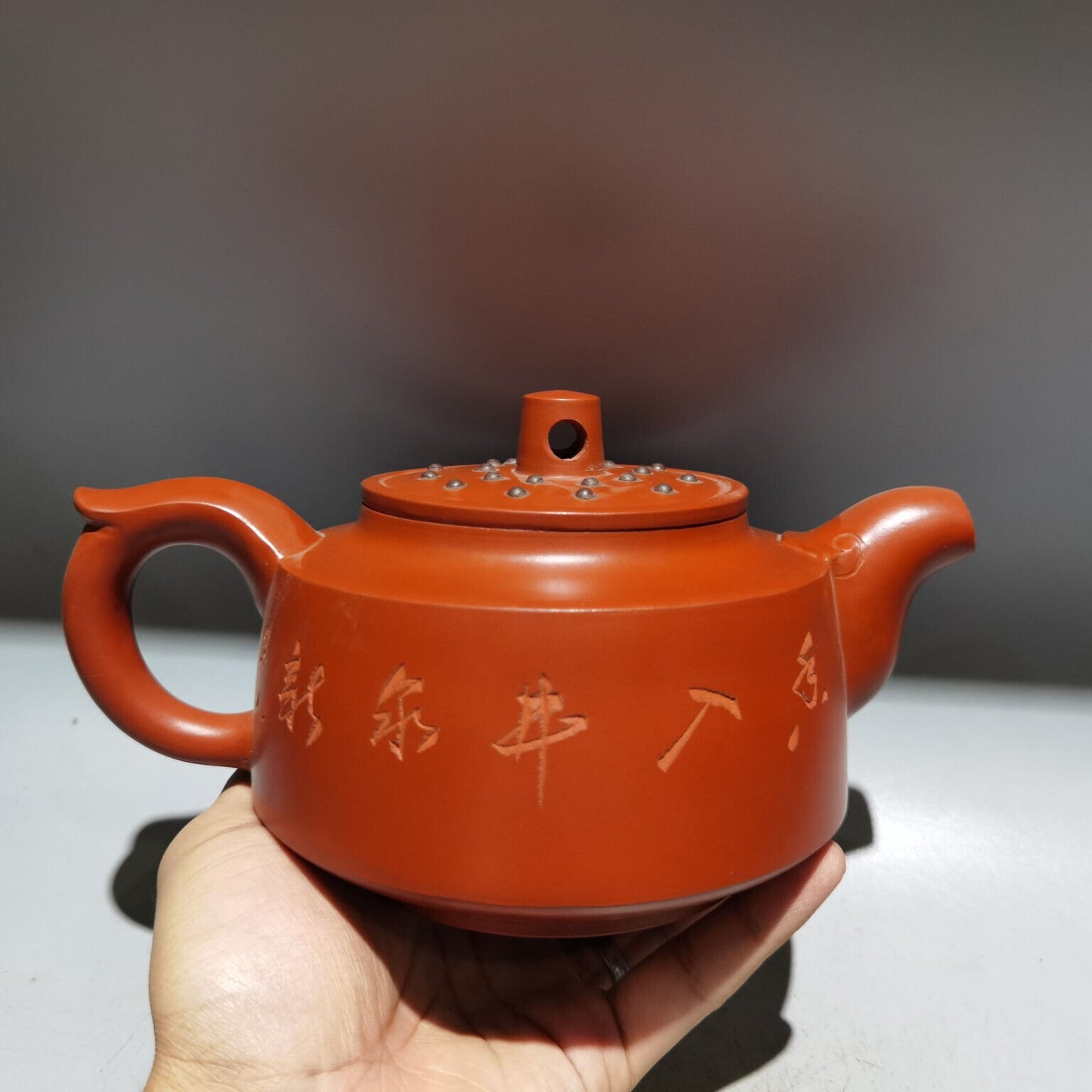 Chinese Yixing Zisha Clay Handmade Exquisite Teapot （玉壁对壶 底款：鲍志强）