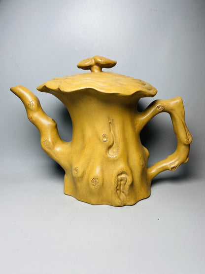 Vintage Chinese Yixing Purple Clay Teapot Zisha Ceremony Carving Collectible Art