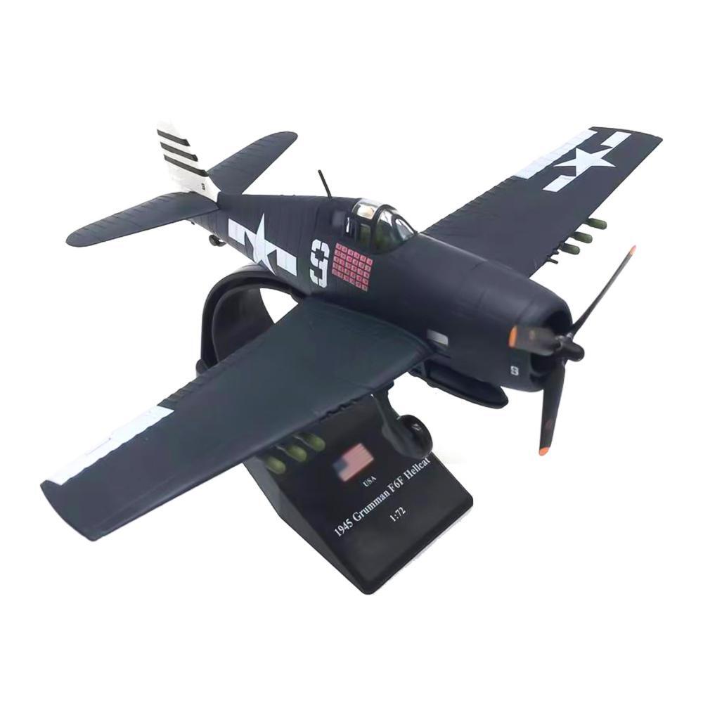 1:72 WWII U.S. F6F Hellcat Shipboard Fighter Alloy Aircraft Model Military Plane