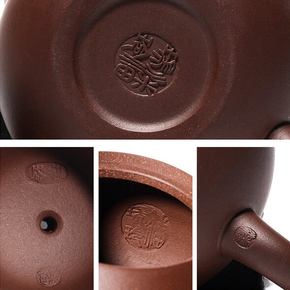 Handmade Tea Pot With Tea Infuser Ball Shaped Holes Xishi Pot Marked 115ml New