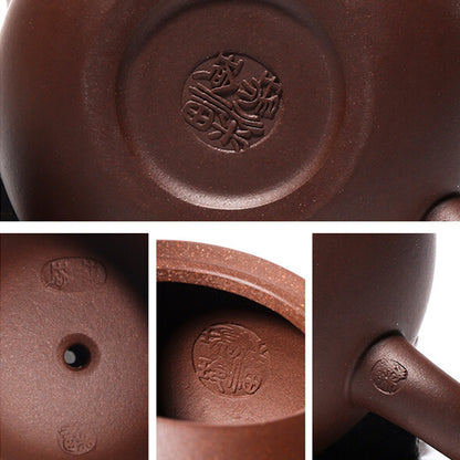 Handmade Tea Pot With Tea Infuser Ball Shaped Holes Xishi Pot Marked 115ml New