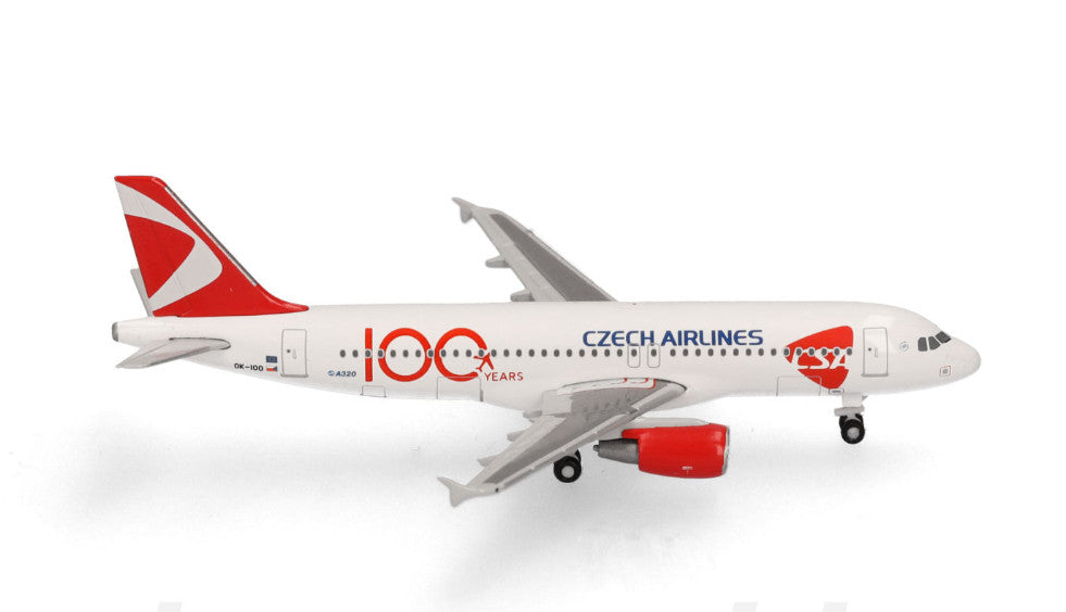 1:500 Herpa Czech Airlines Airbus A320 Passenger Airplane Diecast Model