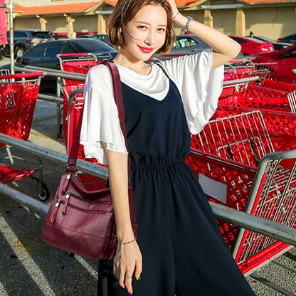 Genuine Leather Shoulder Messenger Luxury Handbags Bag Crossbody Bag Polyester