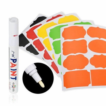 Stickers Waterproof Chalkboard Kitchen 48Pcs/Set Spice Label Home Jar Blackboard