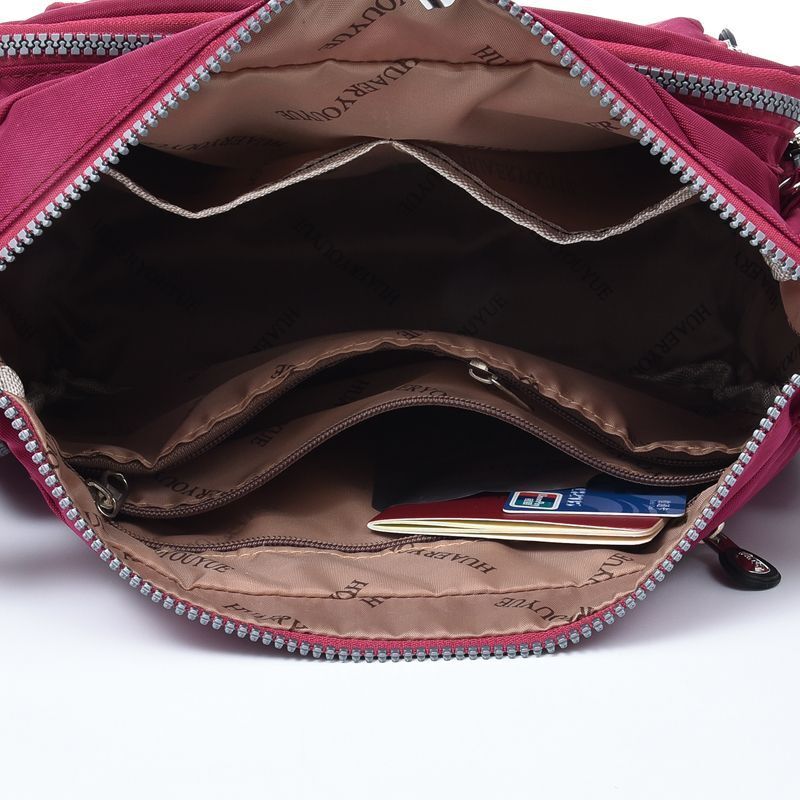 Waterproof Nylon Crossbody Bags Travel Message Bag Zipper Pack Shoulder Handbag