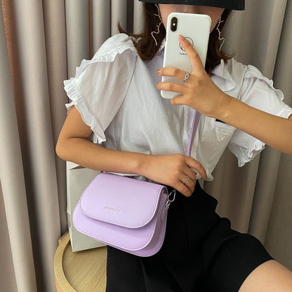 Crossbody Bags Women Solid Wild Flap Shoulder Bag Lady Small Handbags Purses 1PC