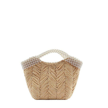Straw Bag Purse Shoulder Bag Crossbody Pouch 24*28*9CM Cotton Handbag Travelling