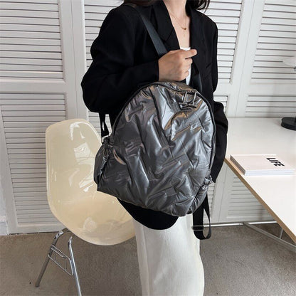 Space Down Backpack Women Minimalist Backpacks Traveling Back Bags 27*35*12 CM