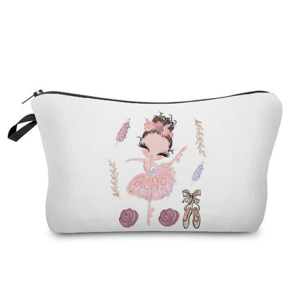 Makeup Bags Dancer Print Cosmetic Case Toiletries Organizer Traveling Polyester