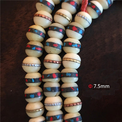 75MM TIBETAN 100% NATURAL BLESSED YAK MALA NECKLACE 108 BEADS