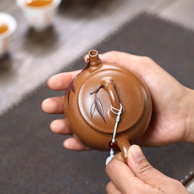 Authentic Yixing Zisha Jiangpo Clay Tea Pot 7 Infuser Holes Master Handmade Pot