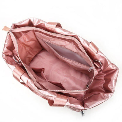 Large Shoulder Bag Waterproof Nylon Bag Space Padded Cotton Feather Down Tote