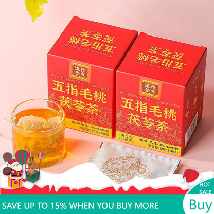 Five Fingers Peach Poria Tea Triangular Bag Dampness Nourishing Tea