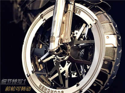 3D Metal Puzzle Avenger Motorcycle DIY Model Kit Adult Hobby 12.8cm