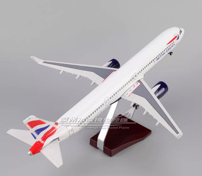 45CM 1:100 BRITISH AIRWAYS AIRBUS A321neo Airplane Landing Gear Resin Model