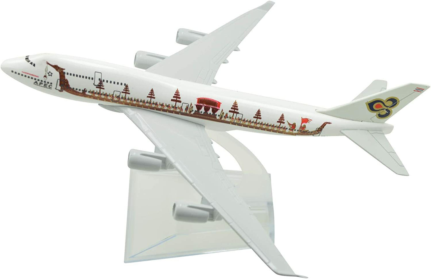 1:400 16cm B747 Thai Airways Dragon Boat Painting Metal Airplane Model Plane Toy