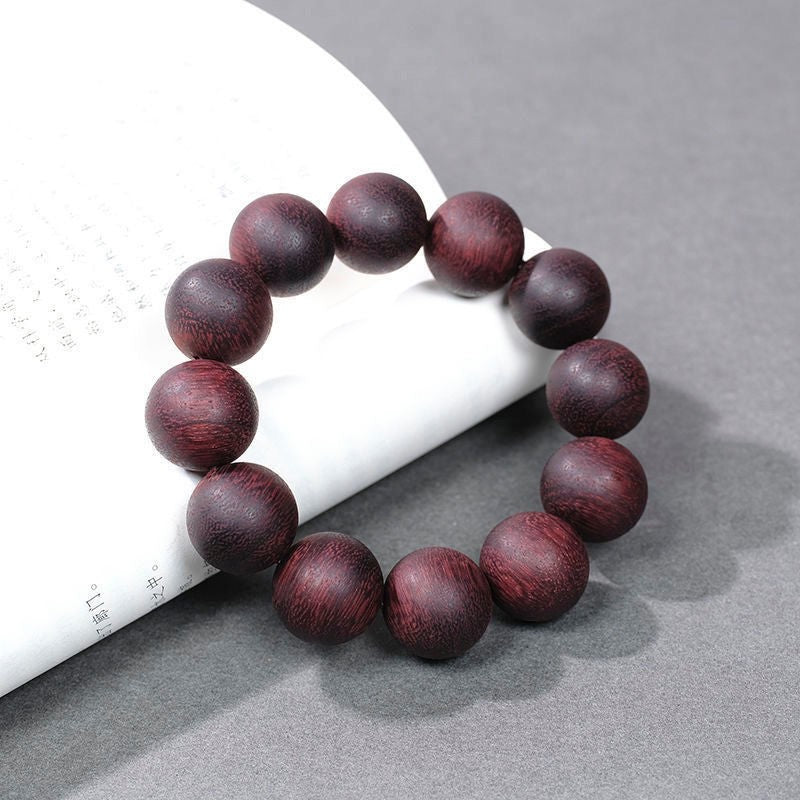 Vietnam Nha Trang Dragon Belly Frosted Red Agarwood Bracelet Red Earth Wood Bead