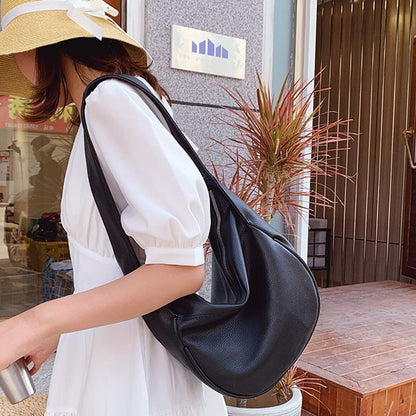 Dumpling Bag Large Shoulder Synthetic Leather Crossbody Bags Handbag Purse 1 PC