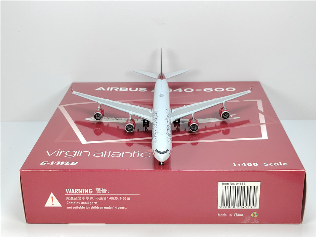 1:400 Phoenix Virgin atlantic AIRBUS A340-600 Airplane Diecast Aircraft Model