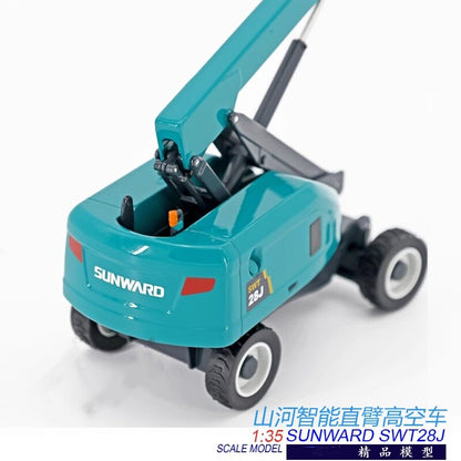 1:35 SUNWARD SWT28J Self-propelled Telescopic Lift Machine Diecast Model