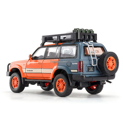 1/24 Land Cruiser LC80 Model Car Diecast Toy Cars Toys for Boys Kids Gift Orange