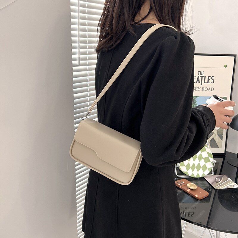 20*11*6.5CM Messenger Bag Minimalist Retro Shoulder Bag Texture Small Square Bag