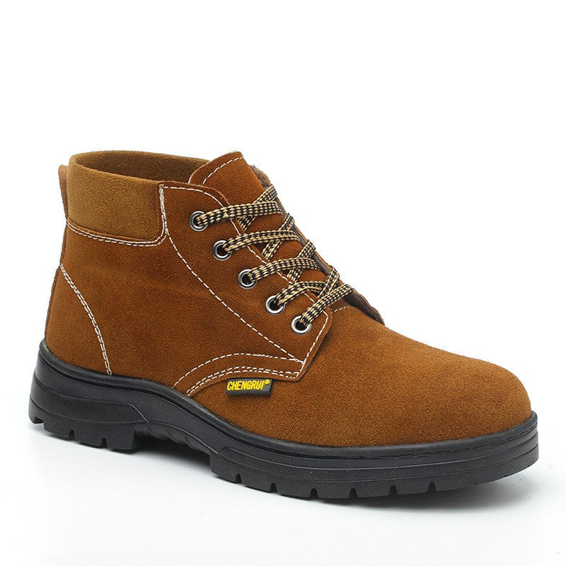 Smash-resistant and Stab-resistant Cowhide Labor Protection Shoes