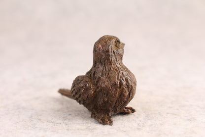 Chinese Lucky bird bronze tree art Statue figure tea pet gift table decoration