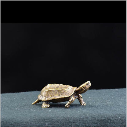 Retro Pure Copper Auspicious Tortoise Copper Ornaments Collect