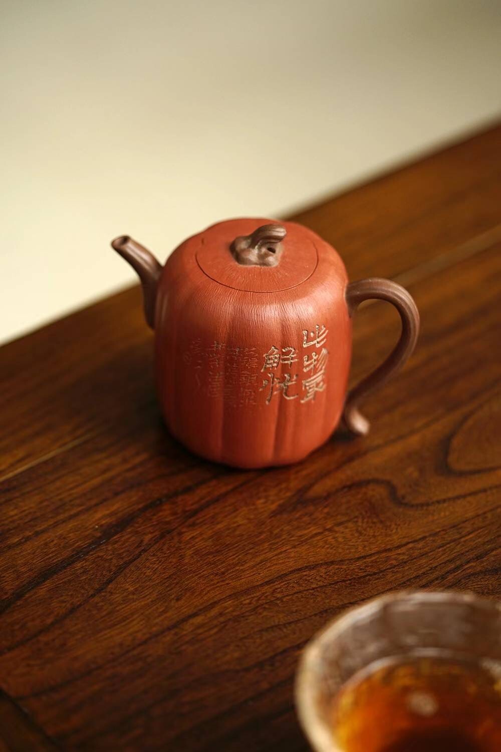 250cc chinese Yixing Handmade Zisha teapot DiCaoQing clay Pumpkin Gongfu Tea Pot