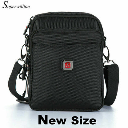 Men's Crossbody Bag Waterproof Purse Oxford 1680D Zipper Shoulder Bag Versatile