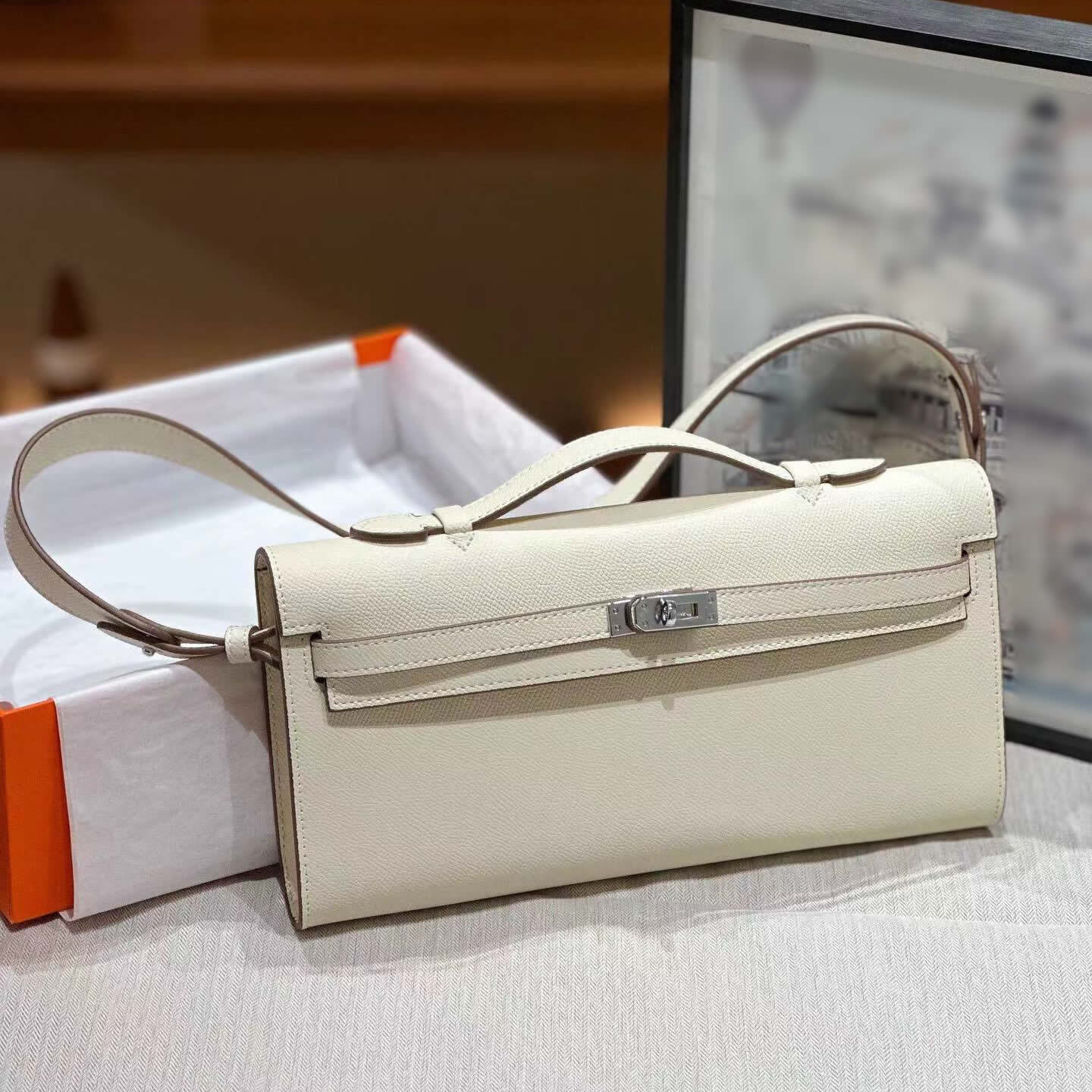 Small Real Leather Flap Purse Shoulder Bag Fashion Handbag Clutch Tote Turn-Lock