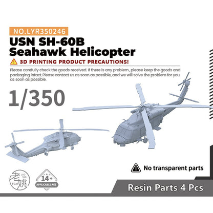 Yao's Studio LYR350246 1/350 Military Model Kit USN SH-60B Seahawk Helicopter