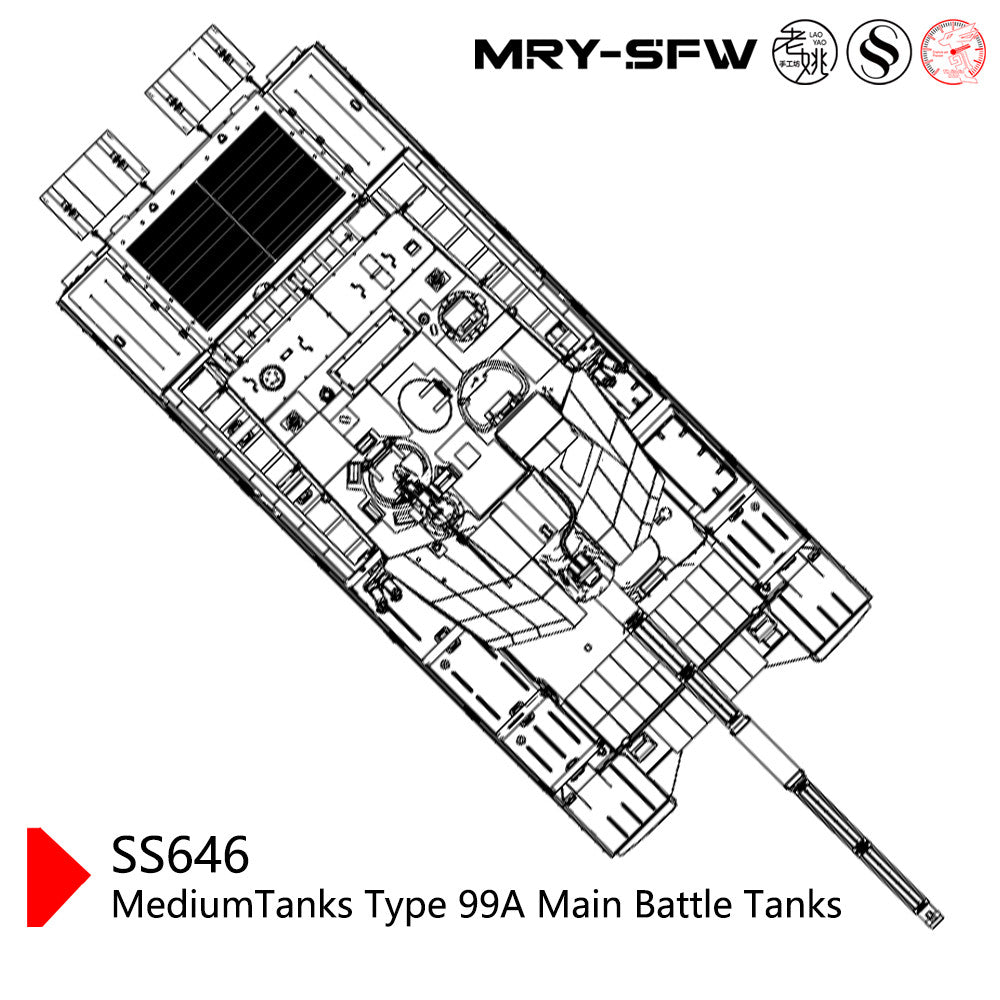 SS200646 1/200 Military Model Chnia MediumTanks Type 99A Main Battle Tanks