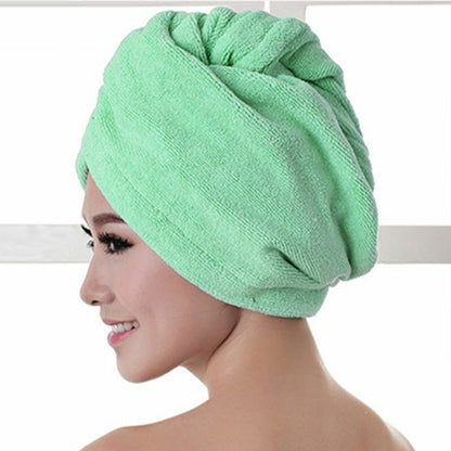 Hair Drying Wrap Microfibre Women Towel Quick Hat Cap Turban Head Bathing Tools