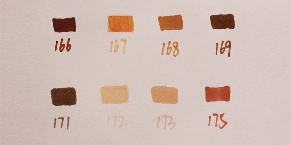 Finecolour Markers Brown Blue Color Double-Ended Art Sketch Drawing Marker Pen