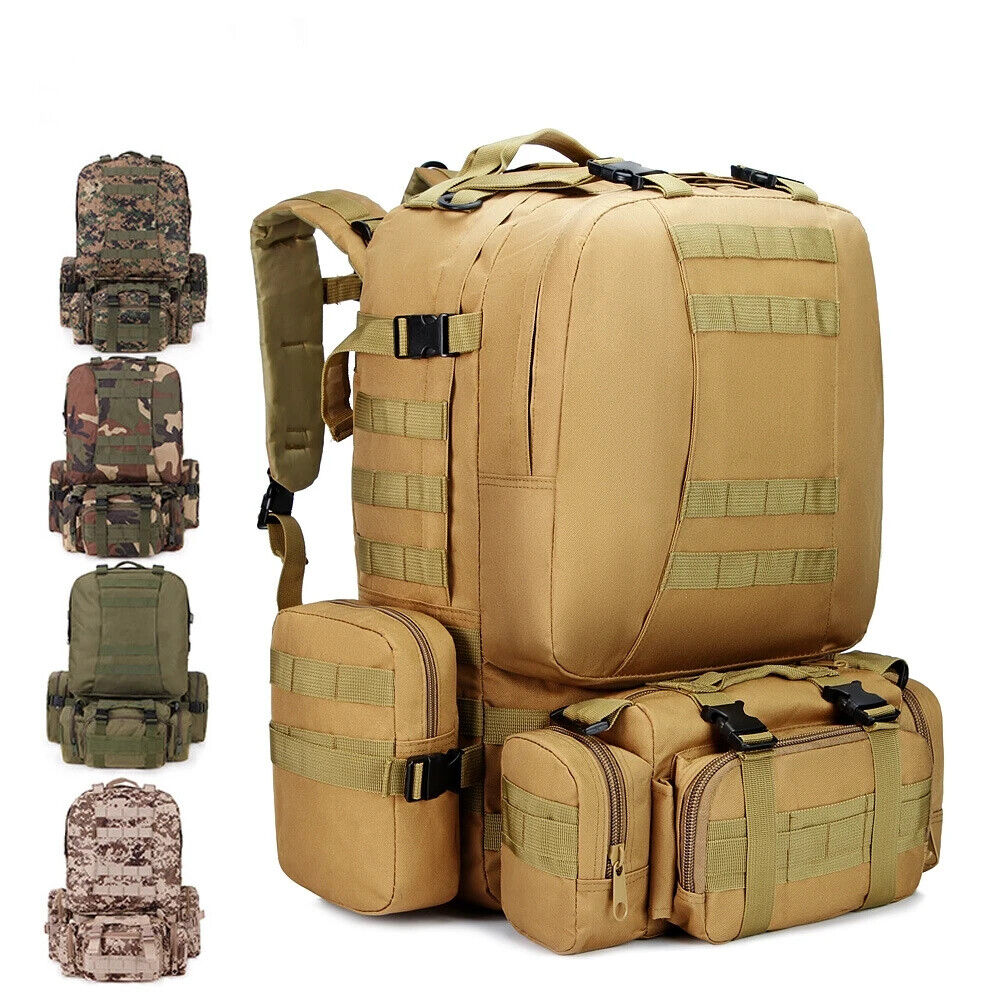 50L Tactical Backpack Backpacks Sport Bags Outdoor Trekking Camping Rucksack