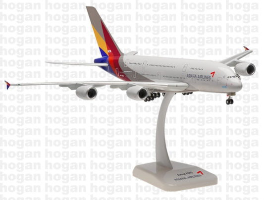 1:200 37CM Hogan ASIANA AIRLINES AIRBUS A380 Aircraft ABS Plastic Airplane Model