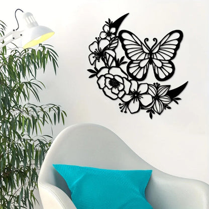 Modern Butterfly Flower Wall Hanging - Perfect for Home Decor, Birthday Parties