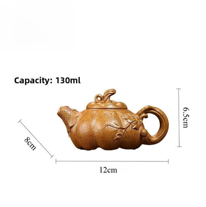 130ml Chinese Yixing Purple Clay Teapot Pumpkin Pot Home Kung Fu Tea Set Teapot