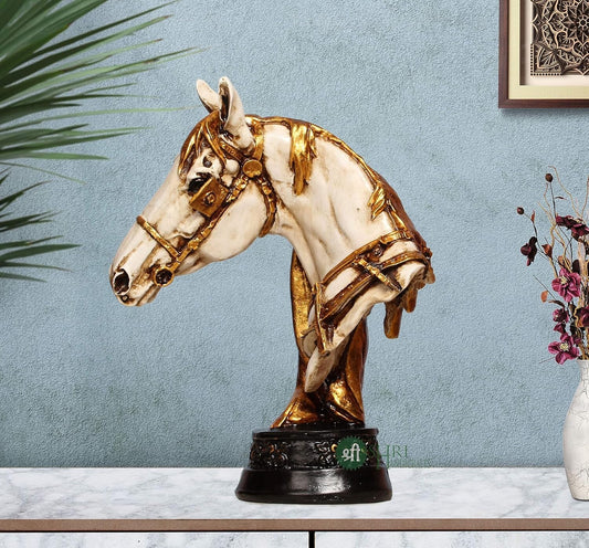 Resin Horse Bust Statue Animal Figurines Gifts Antique Design for Home Decor