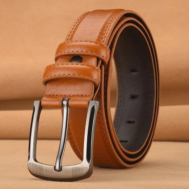 Genuine Cowhide Leather Belts for Men Causal Men's Belt Men's Classic Dress Belt