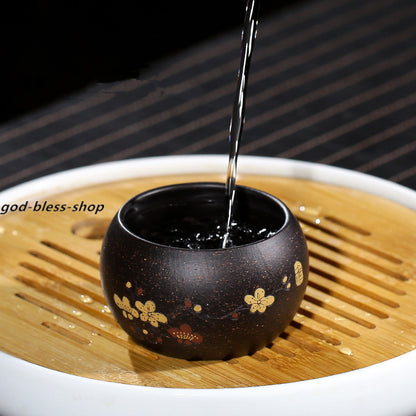 Real Yixing Zisha Tea Cup Black Galaxy Clay Master Cup 60ml / 110ml Kungfu Cups
