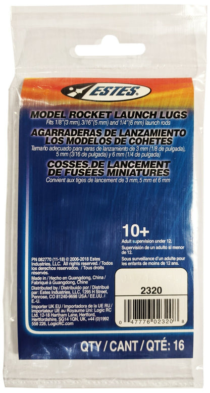Estes Launch Lug Pack - Includes Eight 1/8" Diameter, Four 3/16", and Four 1/4"