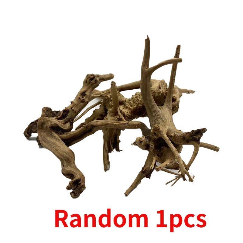 Aquarium Decorations Natural Tree Trunk Driftwood Fish Tank Wood Ornament 8-20cm