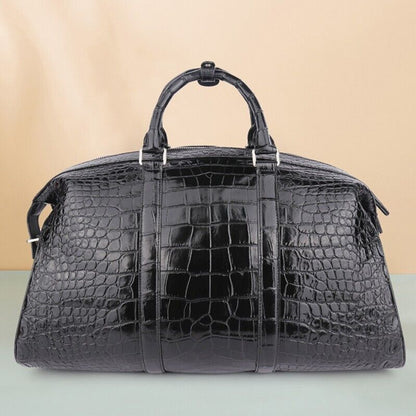 Real Alligator Crocodile Belly Skin Business Briefcase Shoulder Handbag Travel