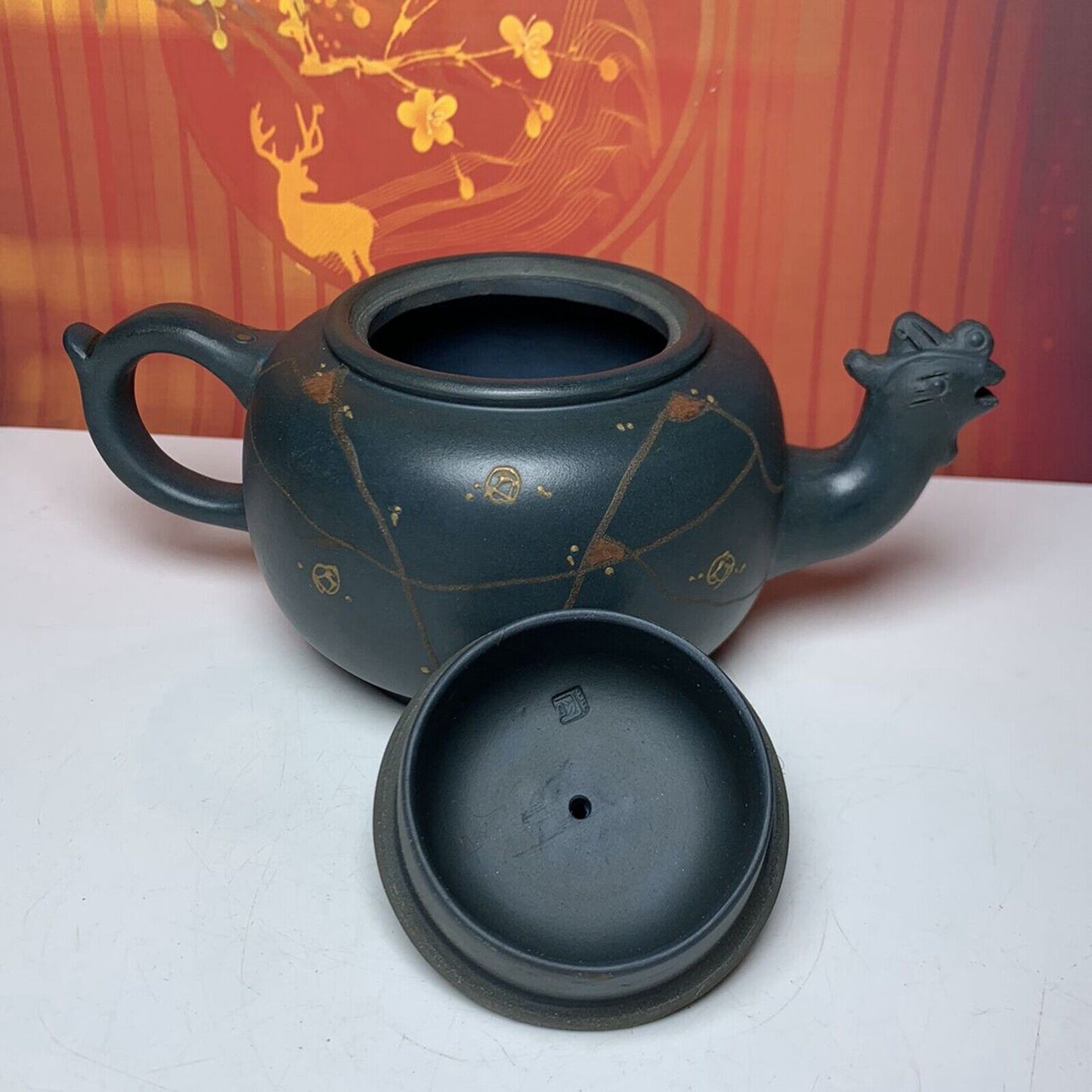 Vintage Chinese Yixing Purple Clay Teapot Zisha Ceramic Exquisite Unique Teaware