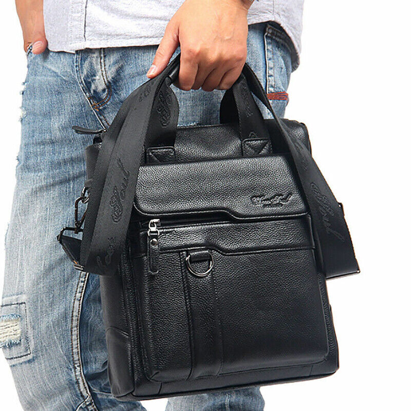 Men Genuine Leather Cross Body Messenger Shoulder Bag Briefcase Tote Handbag New